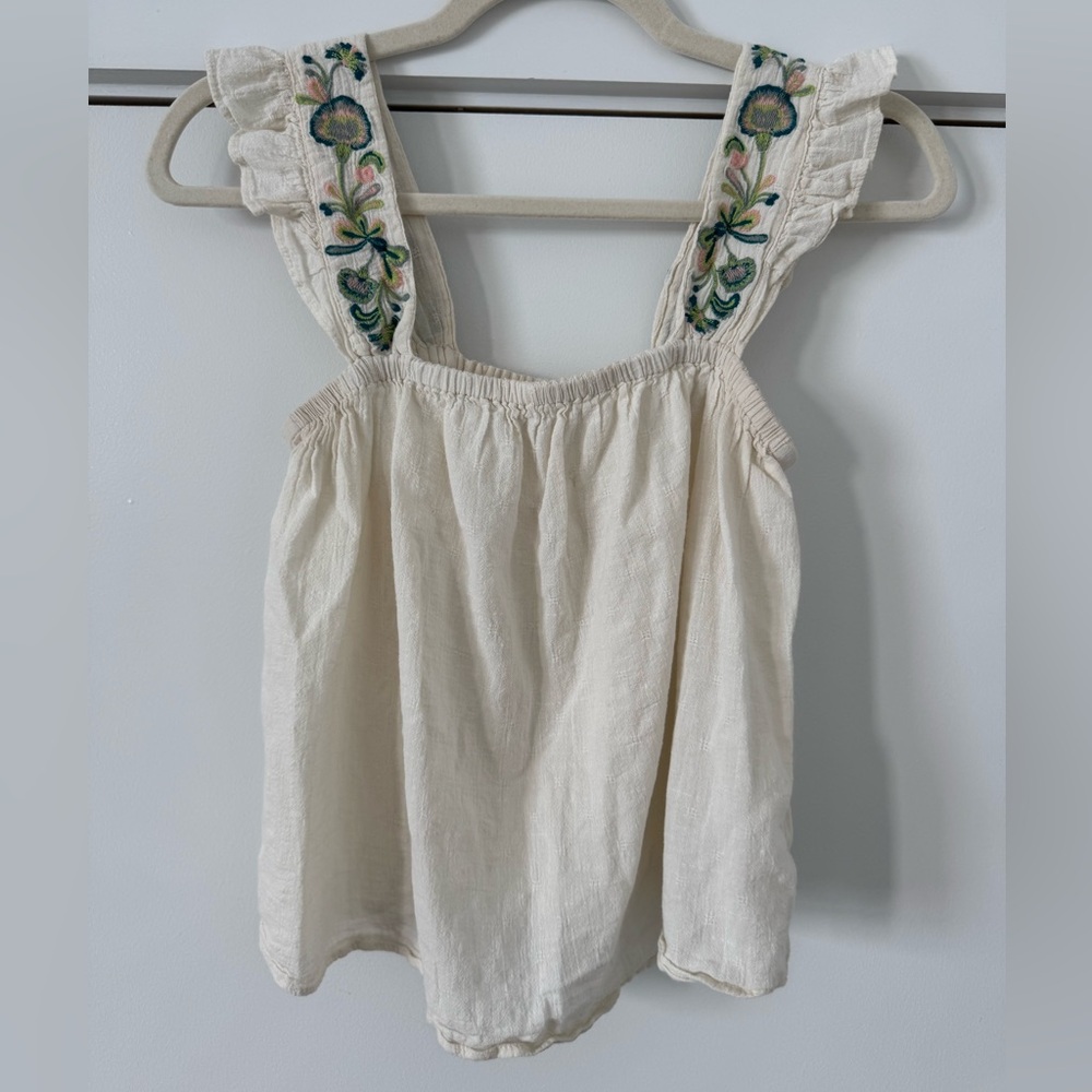 Madewell embroidered tank top size small